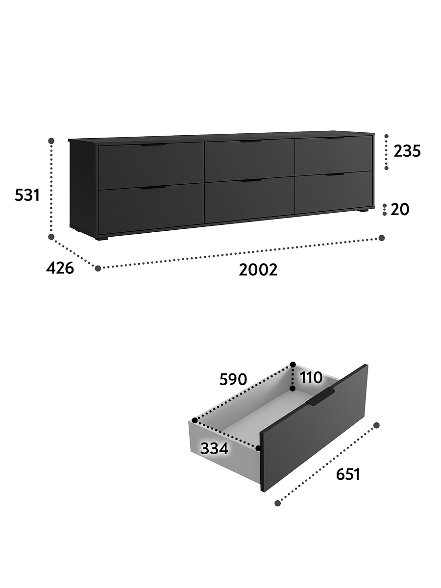 Тумба Оптима ОП-24 черный шагрень/блэк