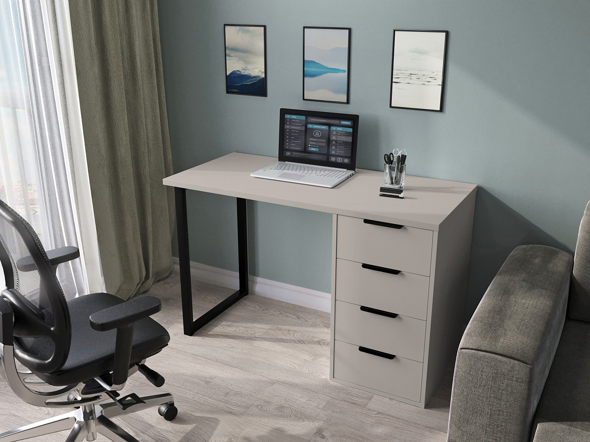 Стол С-400 (1200*550) глиняный серый/риолит