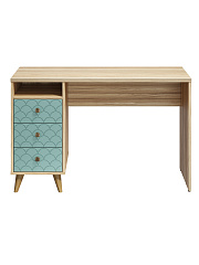 Стол Велламо ВО-18 блэквуд ячменный/бирюза (левый)