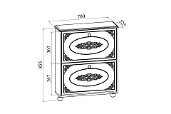 Тумба для обуви (обувница) Ассоль плюс АС-45 ваниль