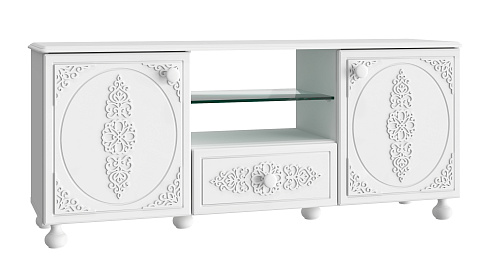 Тумба под ТВ Ассоль АС-13 белое дерево