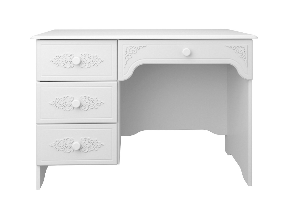 Стол письменный левый Ассоль АС-6 белое дерево