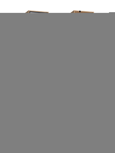 Пенал с зеркалом Оптима ОП-27 дуб крафт золотой/графит