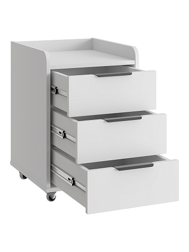 Тумба мобильная К-56 белый структурный/меренга