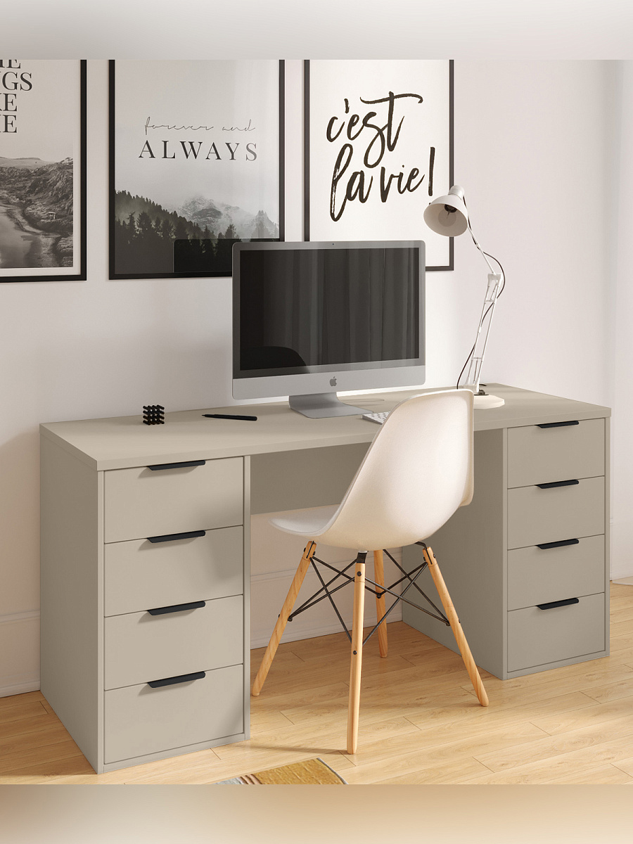 Стол С-403 (1600х550) глиняный серый/риолит