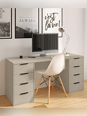 Стол С-403 (1600х550) глиняный серый/риолит