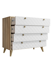 Комод Велламо ВО-12 блэквуд ячменный/бланж