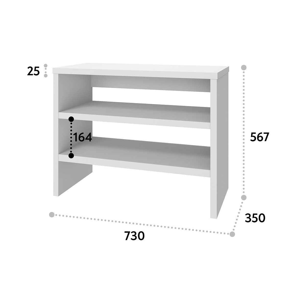 Тумба Т-13 белый структурный (730х567)