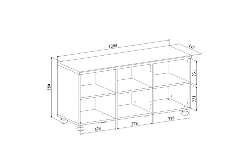 Тумба под ТВ Ассоль АС-55 белое дерево