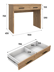 Набор мебели Виктория ВИ-007 дуб крафт золотой