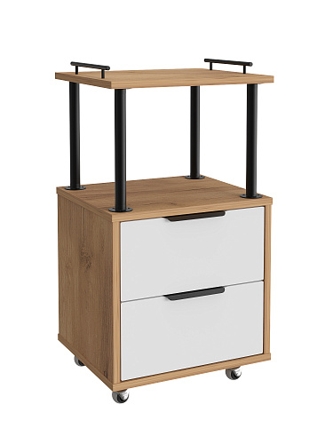 Тумба комбинированная К-32 дуб крафт золотой/меренга