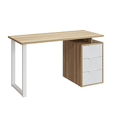 Стол С-416 блэквуд ячменный/меренга (1350*600 белая опора)