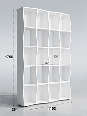 Стеллаж Контемпо КТ-01 белый бриллиант