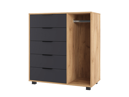 Шкаф комбинированный К-20 дуб крафт золотой/графит