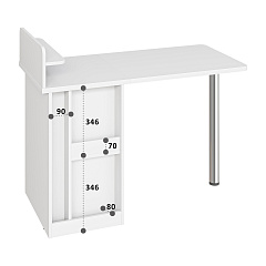 Стол С-405 белый структурный/графит