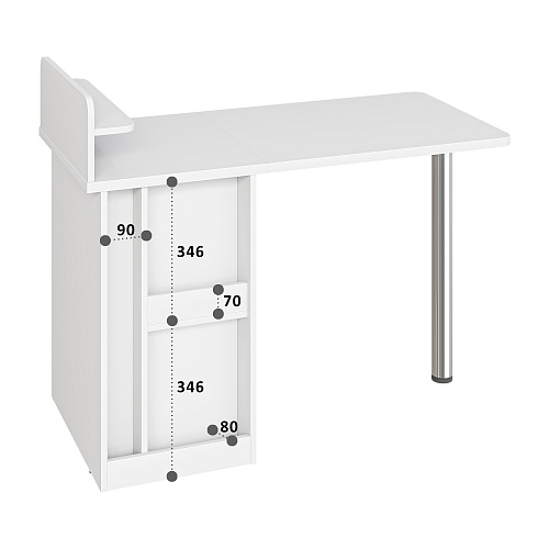 Стол С-405 белый структурный/графит