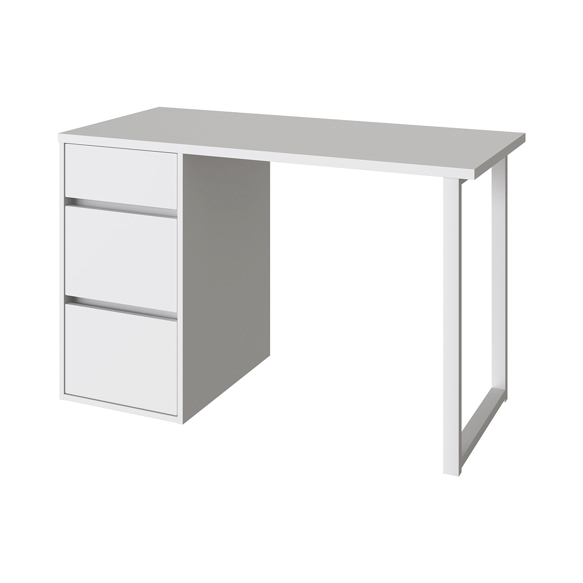 Стол С-411 белый структурный/меренга (1200х550 белая опора)