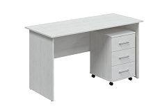 Комплект стол с тумбой  ОФ-113K+ОФ-22 северное дерево светлое