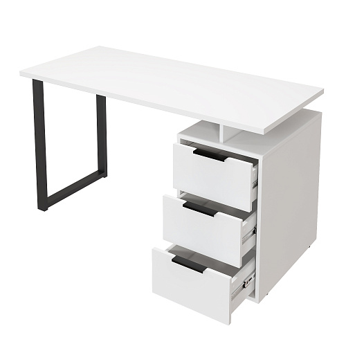 Стол С-406 белый структурный/меренга (1350*600)