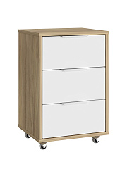 Тумба мобильная К-55 блэквуд ячменный/меренга