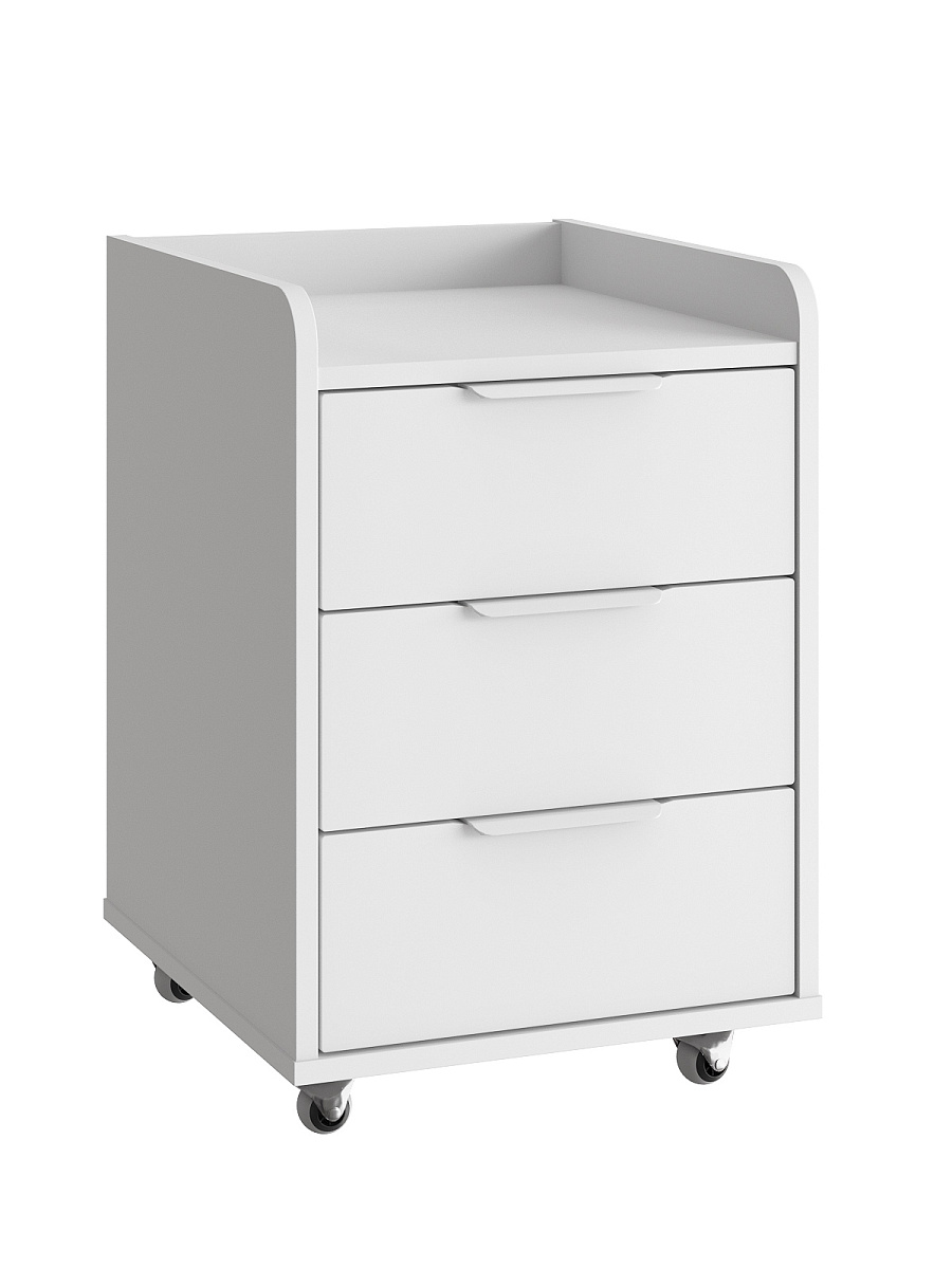 Тумба мобильная К-57 белый структурный/меренга