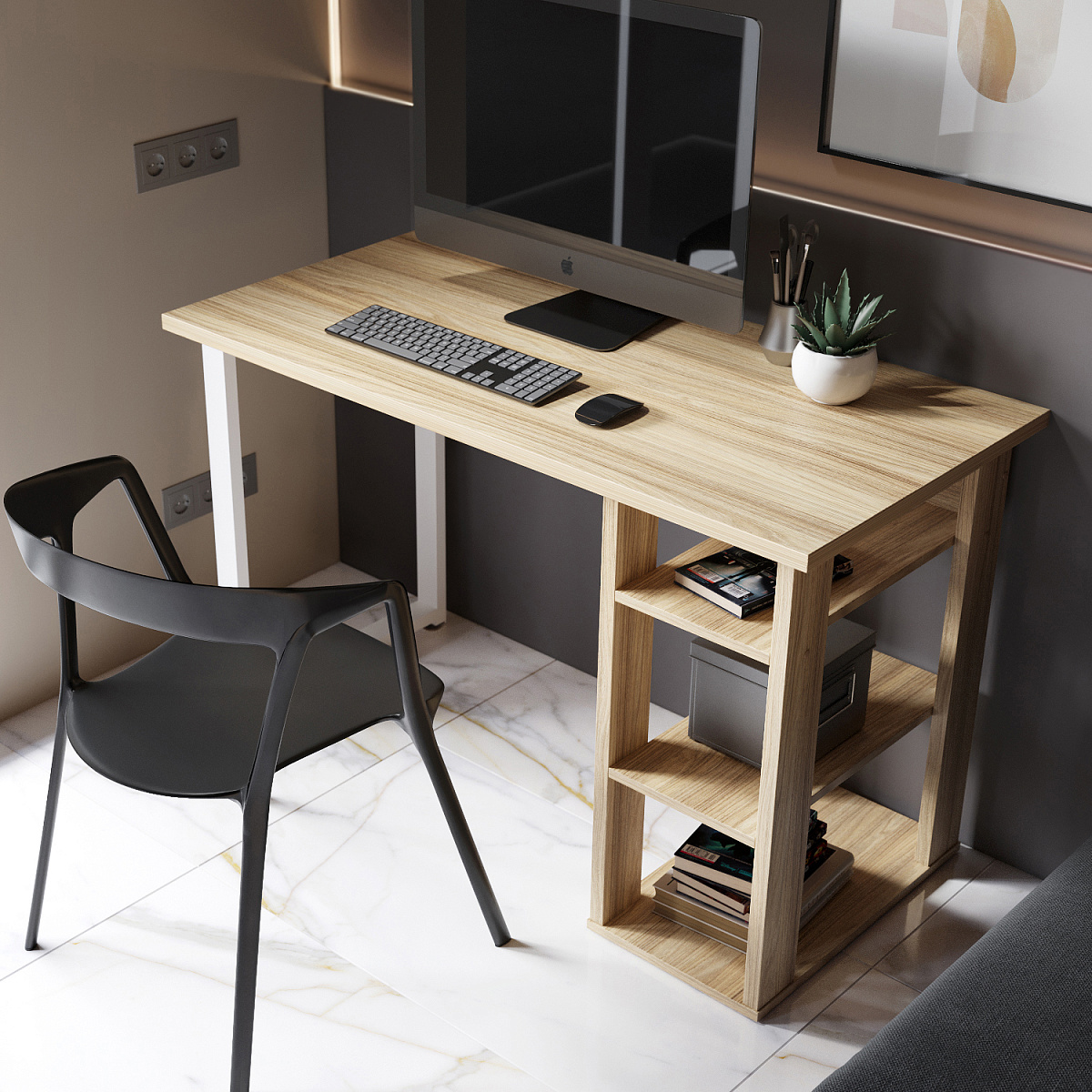 Стол С-611 (1200х600) блэквуд ячменный