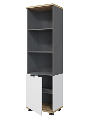 Стеллаж Скайлайт СЛ-5К (левый) блэквуд ячменный/графит/белый/меренга