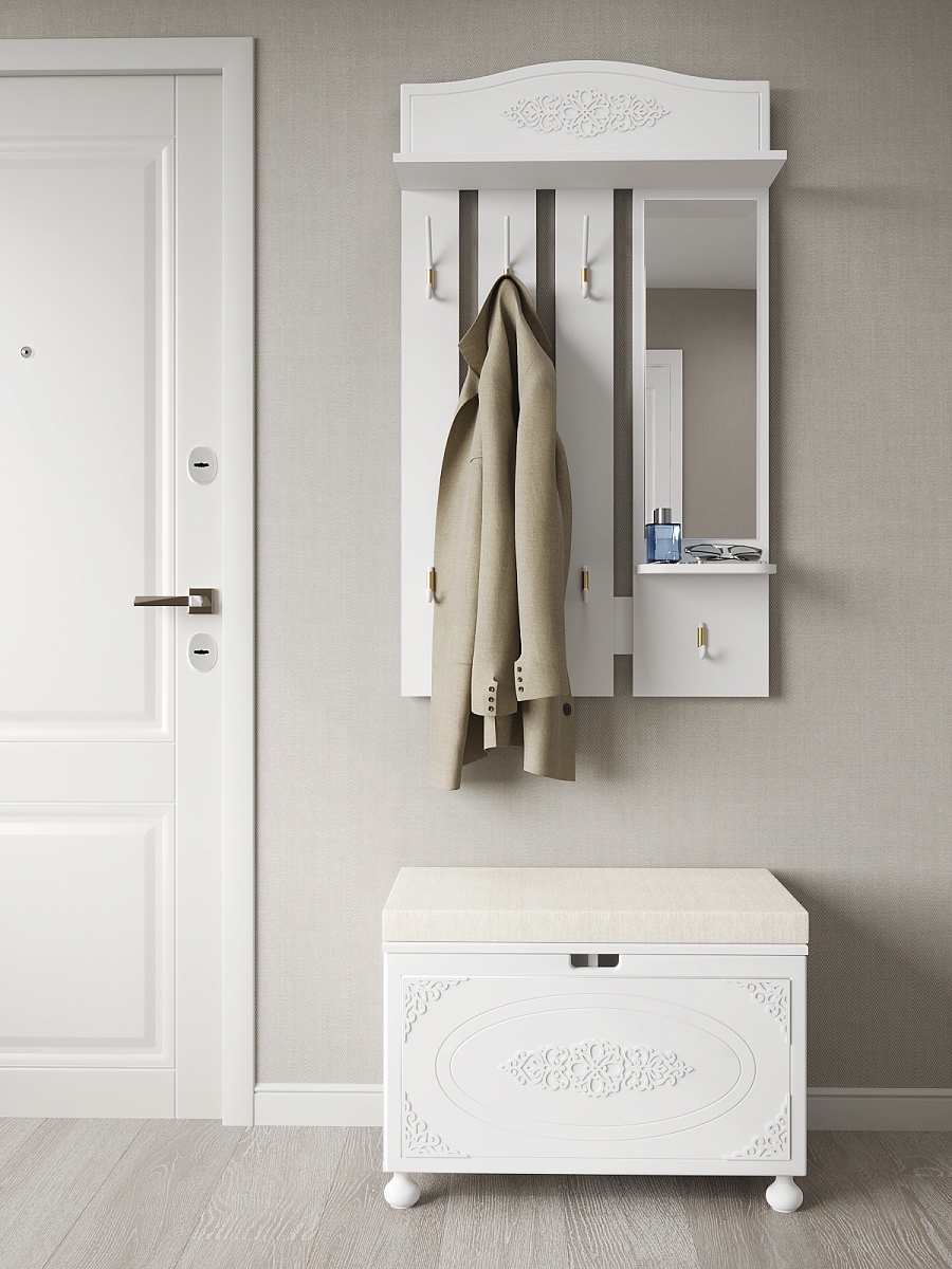 Вешалка Ассоль АС-76 белое дерево