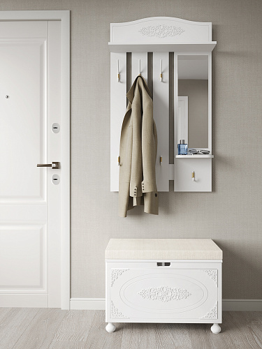 Вешалка Ассоль АС-76 белое дерево