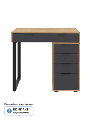 Стол Оптима ОП-18 дуб крафт золотой/графит