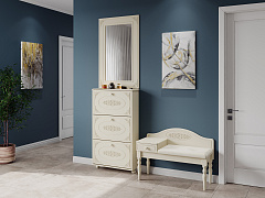 Тумба для обуви (обувница) Ассоль плюс АС-46 ваниль