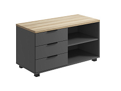 Тумба Скайлайт СЛ-13К (ящики слева) блэквуд ячменный/графит