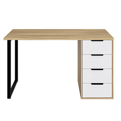 Стол С-402 блэквуд ячменный/меренга (1350х550)