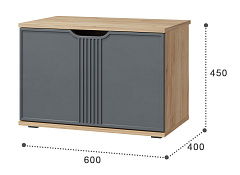 Комплект мебели для прихожей Эмилия ЭЛ-003 дуб крафт золотой/графит