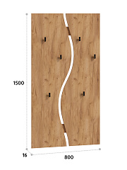 Вешалка Агата АТ-6 дуб крафт золотой