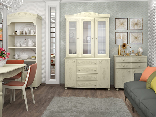 Тумба комбинированная Ассоль плюс АС-18 ваниль