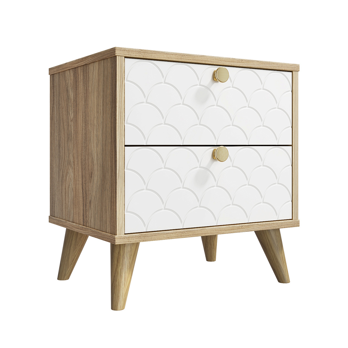 Тумба прикроватная Велламо ВО-01 блэквуд ячменный/бланж