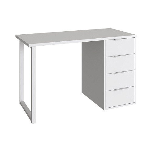 Стол С-410 белый структурный/меренга (1200х550 белая опора)