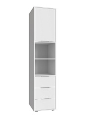 Пенал Оптима ОП-031 белый структурный/меренга (белые ручки)