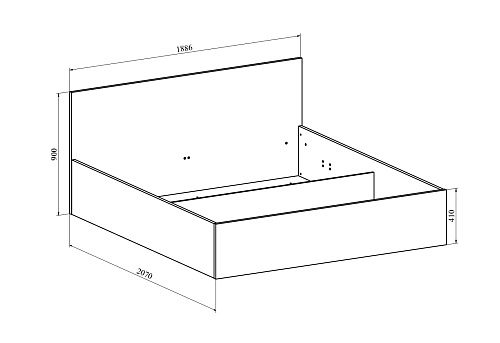 Кровать Виктория ВИ-43 (1800x2000) дуб крафт золотой