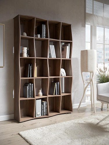 Стеллаж Контемпо КТ-01 дуб барокко янтарный