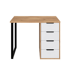 Стол С-404 дуб крафт золотой/меренга (1000х550)