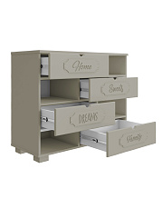 Комод ДримСтар ДС-10 глиняный серый/риолит