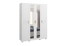 Шкаф «Монблан» МБ-25К комбинированный белое дерево