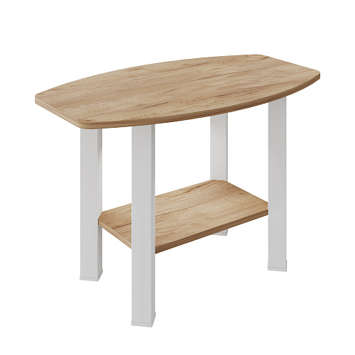 Стол журнальный С-500 дуб крафт золотой/белый