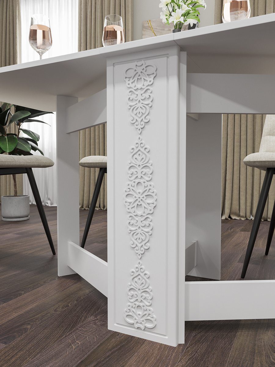 Стол раскладной СМ-4 белое дерево