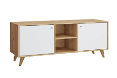 Тумба под ТВ Ирма ИР-13 дуб крафт/белый структурный