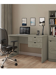 Стол письменный ДримСтар ДС-6 глиняный серый/риолит