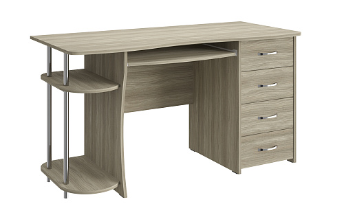 Стол компьютерный С-222БН блэквуд сатиновый