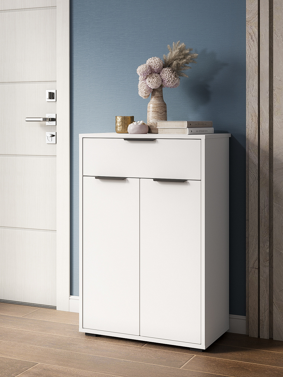 Комод Оптима ОП-06 белый структурный/меренга